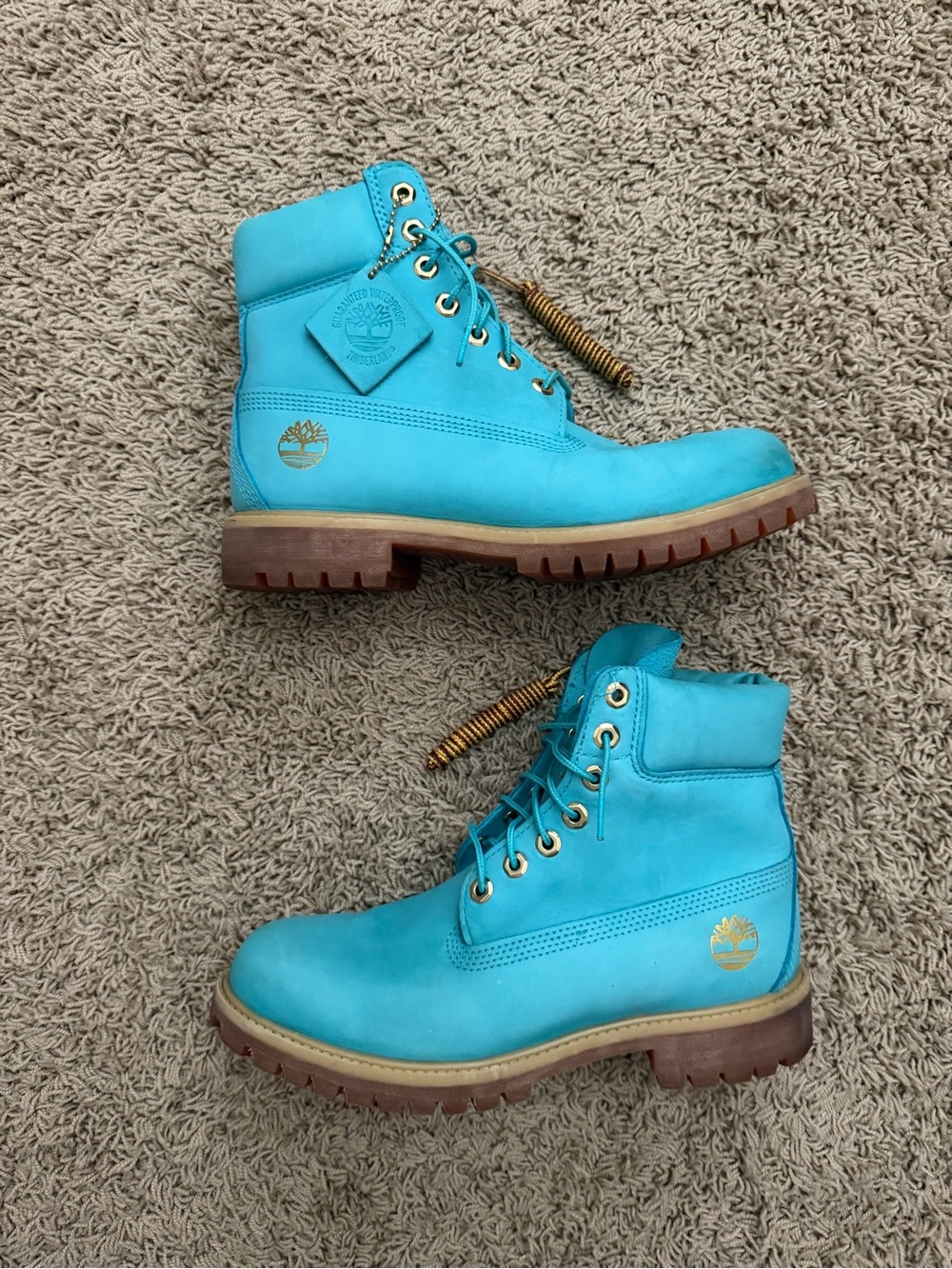 Wale x Villa x 6 Inch Timberland Boot 'The Gift Box' Turquoise US Mens Size 8